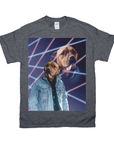 1980s Lazer Portrait Personalized T-Shirt for Pets and Humans Custom Portrait Tee