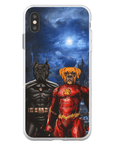 Funda personalizada para teléfono con 2 mascotas 'Batdog & Flash Doggo'