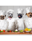 Póster personalizado de 4 mascotas 'The Chefs'