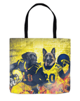 Bolsa de tela personalizada para 2 mascotas 'Michigan Doggos'