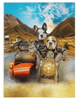 Manta personalizada para 3 mascotas 'Harley Wooferson'
