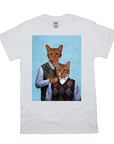Camiseta personalizada para 2 mascotas 'Step-Kitties'