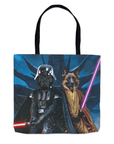 Bolsa de mano personalizada para 2 mascotas 'Darth Woofer & Jedi-Doggo'
