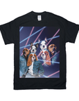1980s Lazer Portrait Personalized T-Shirt for Pets and Humans Custom Portrait Tee