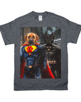 Camiseta personalizada con 2 mascotas 'Superdog & Batdog'