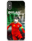 Funda para teléfono personalizada 'Wales Doggos Soccer'
