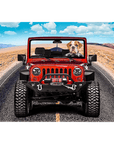 Lienzo personalizado para mascotas 'The Yeep Cruiser'