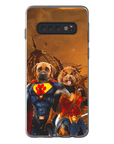 Funda personalizada para teléfono con 2 mascotas 'Superdog & Wonder Doggette'