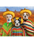 'Amigos' Personalized Pet Portraits - Custom Multi-Pet Canvas & Poster Artwork