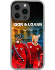 Funda personalizada para teléfono con 2 mascotas 'Russia Doggos'