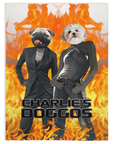 Manta personalizada para 2 mascotas 'Charlie's Doggos'