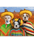 'Amigos' Personalized Pet Portraits - Custom Multi-Pet Canvas & Poster Artwork