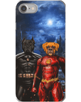 Funda personalizada para teléfono con 2 mascotas 'Batdog & Flash Doggo'