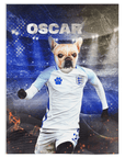 Manta personalizada para mascotas 'England Doggos Soccer'