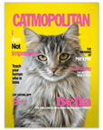 Póster de mascota personalizada 'Catmopolitan'