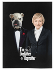 Manta personalizada para mascotas/humanos 'The Dogfather & Dogmother'