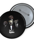 El pin personalizado de Dogfather(s) (1 - 4 mascotas)