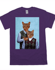 Camiseta personalizada para 2 mascotas 'Step-Kitties'