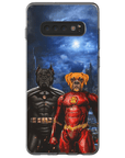 Funda personalizada para teléfono con 2 mascotas 'Batdog & Flash Doggo'