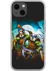 Funda personalizada para teléfono con 2 mascotas 'Teenage Mutant Ninja Doggos'