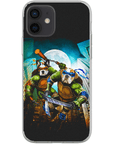 Funda personalizada para teléfono con 2 mascotas 'Teenage Mutant Ninja Doggos'