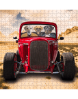 Puzzle personalizado de 3 mascotas 'The Hot Rod'