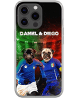 'Italy Doggos' Funda personalizada para teléfono con 2 mascotas