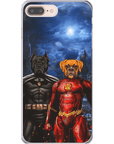 Funda personalizada para teléfono con 2 mascotas 'Batdog & Flash Doggo'