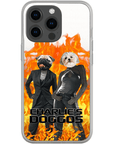 Funda personalizada para teléfono con 2 mascotas 'Charlie's Doggos'