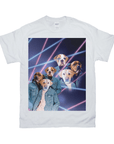 1980s Lazer Portrait Personalized T-Shirt for Pets and Humans Custom Portrait Tee