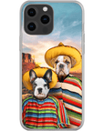 '2 Amigos' Funda personalizada para teléfono con 2 mascotas
