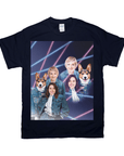 1980s Lazer Portrait Personalized T-Shirt for Pets and Humans Custom Portrait Tee