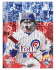 Manta personalizada para mascotas 'Chicago Cubdogs'