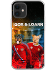 Funda personalizada para teléfono con 2 mascotas 'Russia Doggos'