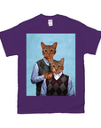 Camiseta personalizada para 2 mascotas 'Step-Kitties'