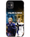 Funda personalizada para teléfono con 2 mascotas 'Finland Doggos'