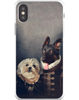 Funda personalizada para teléfono con 2 mascotas 'Duque y Duquesa'