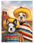'Amigos' Personalized Pet Portraits - Custom Multi-Pet Canvas & Poster Artwork