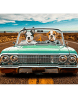 Póster personalizado con 2 mascotas 'The Lowrider'