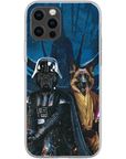 Funda personalizada para teléfono con 2 mascotas 'Darth Woofer & Jedi-Doggo'