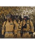 Manta personalizada para 3 mascotas 'Dog Busters'