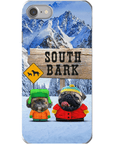 Funda personalizada para teléfono con 2 mascotas 'South Bark'