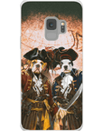 Funda personalizada para teléfono con 2 mascotas 'Los Piratas'