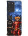 Funda personalizada para teléfono con 2 mascotas 'Batdog & Flash Doggo'