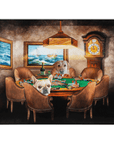 Manta personalizada para 2 mascotas 'The Poker Players'