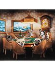 Manta personalizada para 6 mascotas 'The Poker Players'