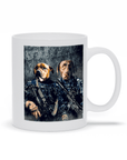 Taza personalizada para 2 mascotas 'The Navy Veterans'