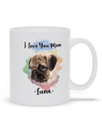 Taza personalizada para mamá mascota 'Te amo'