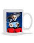 Taza personalizada para 3 mascotas 'Doggo-Trek'