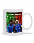Taza personalizada para 2 mascotas 'Italy Doggos'